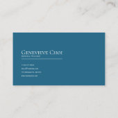 Night Landscape Gold Floral Turquoise Lake 名刺 (裏面)