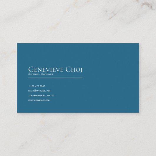 Night Landscape Gold Floral Turquoise Lake 名刺 (裏面)