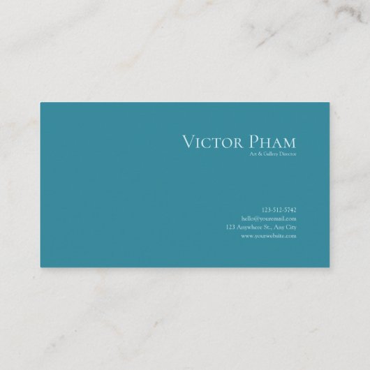 Night Landscape Gold Rose Floral Teal Lake Frame 名刺 (裏面)