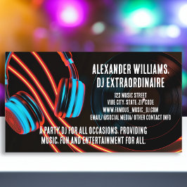 Night Lights DjパーティーミュージックDeejay DJsディスクジョッキー 名刺