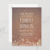 Night Lights Firefly素朴 Country日付を保存 案内ポストカード (正面/裏面)