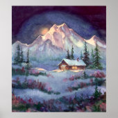 NIGHT LOG CABIN by SHARON SHARPE ポスター (正面)