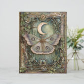 Night Moon Moth Junk Journal Scrapbook Paper (スタンド正面)