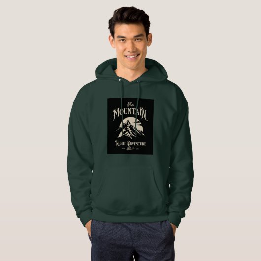 "Night Mountain Adventure" Hoodie パーカ (正面フル)