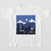 Night mountain view tシャツ (レイダウン)