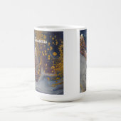 Night Mugで青と金ゴールドのクリスマスツリー コーヒーマグカップ (中央)