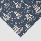 Night Navy Blue Decompageのシーボート 薄葉紙 (詳細)