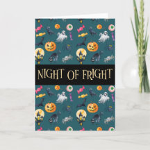 "Night of Fright"グリーンハロウィーンパターン