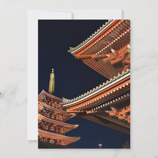 Night of Kaminarimon in Tokyo Japan 招待状 (正面)