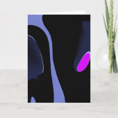 Night of the Comet:抽象芸術ブルー、パープル、ブラック カード (正面)