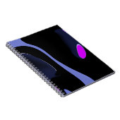 Night of the Comet:抽象芸術ブルー、パープル、ブラック ノートブック (右側)