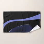 Night of the Comet:抽象芸術ブルー、パープル、ブラック バスタオルセット (ハンドタオル)