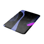 Night of the Comet:抽象芸術ブルー、パープル、ブラック バスマット (アングル)