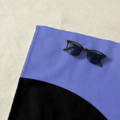 Night of the Comet:抽象芸術ブルー、パープル、ブラック ビーチタオル (インサイチュ)