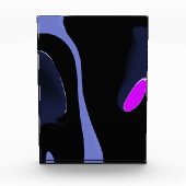 Night of the Comet:抽象芸術ブルー、パープル、ブラック フォトブロック (正面)