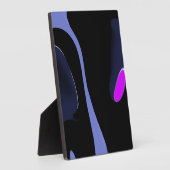 Night of the Comet:抽象芸術ブルー、パープル、ブラック フォトプラーク (側面)