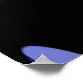 Night of the Comet:抽象芸術ブルー、パープル、ブラック ポスター (角)