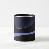 Night of the Comet:抽象芸術ブルー、パープル、ブラック マグカップ (中央)