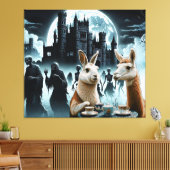 Night of the Dead Teaパーティー キャンバスプリント (インサイチュ (リビング))