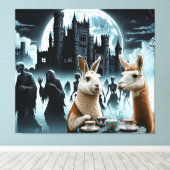 Night of the Dead Teaパーティー キャンバスプリント (インサイチュ (ウッドフロア))