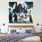 Night of the Dead Teaパーティー キャンバスプリント (インサイチュ (寝室))