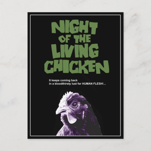 NIGHT Of The LIVING CHICKEN ポストカード (正面)