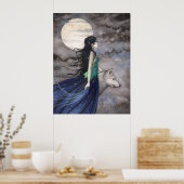 Night of the Wolfファンタジーアートポスター ポスター (キッチン)