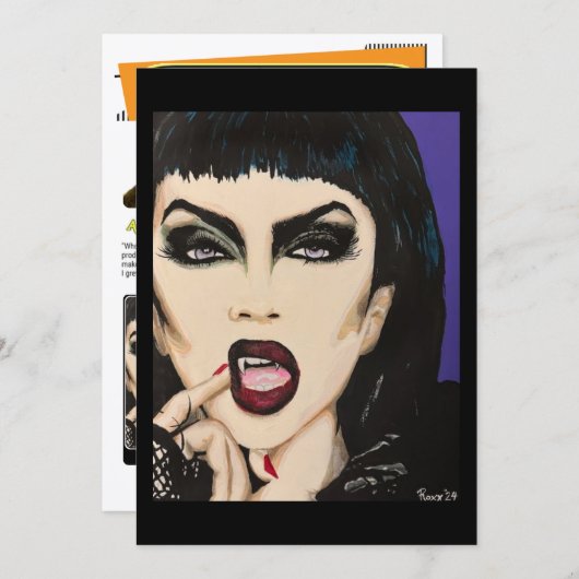 ‘Night on the Doorstep’ Painting Small-Scale Print 招待状 (正面/裏面)