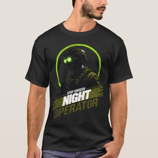 Night Operator Stay Unseen Tactical Vision Tシャツ (正面)