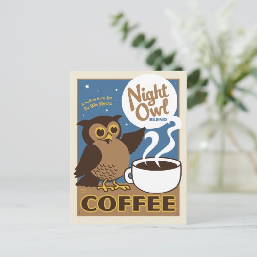 Night Owl Coffee ポストカード (スタンド正面)