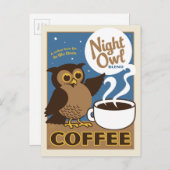Night Owl Coffee ポストカード (正面/裏面)
