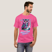 Night Owl Energy – Neon Uil Design Tシャツ (正面フル)