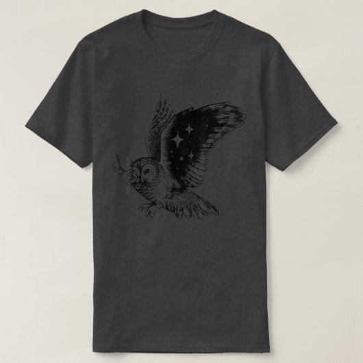 Night Owl For Owl Lovers, Owl Fans, Owl Art Graphi Tシャツ (デザイン正面)