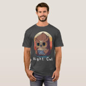 Night Owl Gaming Enthusiast Video Game Lover Gamin Tシャツ (正面フル)