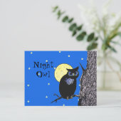 Night Owl in the Moon PostCard ポストカード (スタンド正面)