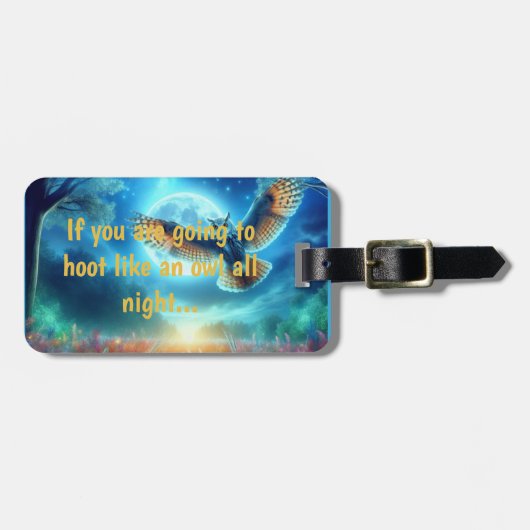 Night Owl & Morning Eagle：天空の旅 ラゲッジタグ (正面横)