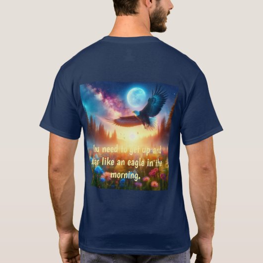 Night Owl & Morning Eagle：天空の旅 Tシャツ (裏面)