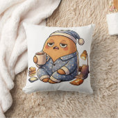 Night Owl Potato Persona Dark Cartoon Art クッション (ブランケット)