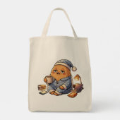 Night Owl Potato Persona Dark Cartoon Art トートバッグ (裏面)