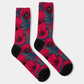 Night poppy garden ソックス (右)
