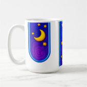 "Night Potion" – 星と月の魔法ボトル コーヒーマグカップ (左)