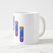 "Night Potion" – 星と月の魔法ボトル ジャンボコーヒーマグカップ (正面右)