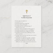 Night Prayer of St. John Chrysostom Prayer Card    プレイスカード (裏面)
