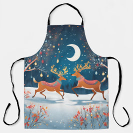Night Reindeers エプロン