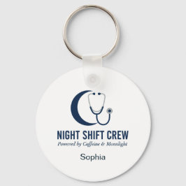 Night Shift Crew Nurse Stethoscope Moon Custom キーホルダー