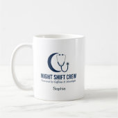 Night Shift Crew Nurse Stethoscope Moon Custom コーヒーマグカップ (左)