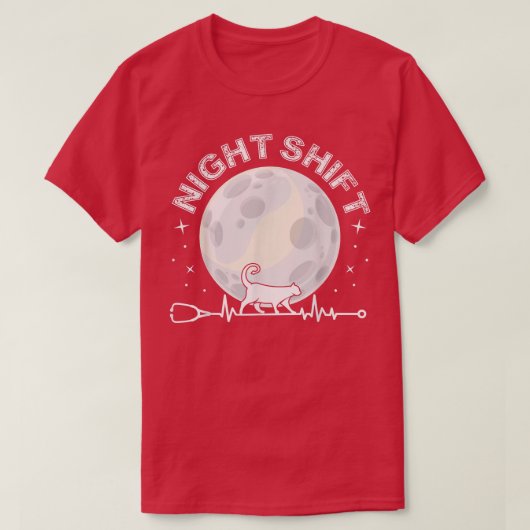 Night Shift Different Breed Stethoscope Funny Nurs Tシャツ (デザイン正面)