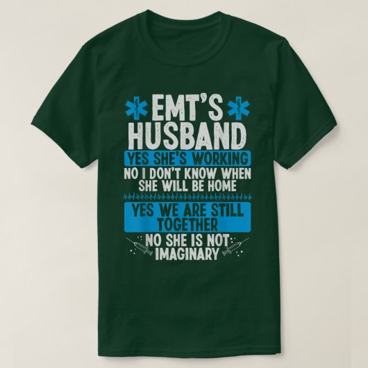 Night Shift EMT Funny for Husband Paramedic Wife E Tシャツ (デザイン正面)