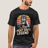 Night Shift Legend Wolf Bartender Shirt Tシャツ (正面)
