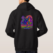 Night Shift – Nocturnal Signal Neon Hoodie パーカ (裏面)